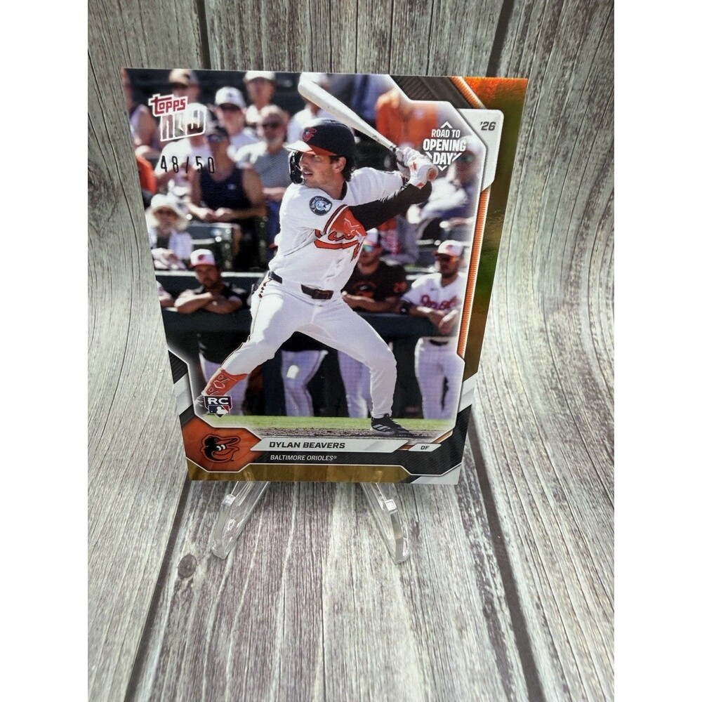 2026 Topps Now Road To Opening Day Dylan Beavers Rc Gold 48/50 #Od-7 Orioles